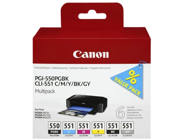 Cartouche Canon PGI550 + CLI551 Pack