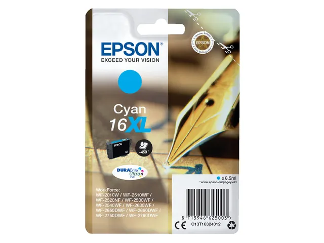 Cartouche Epson 16XL Cyan