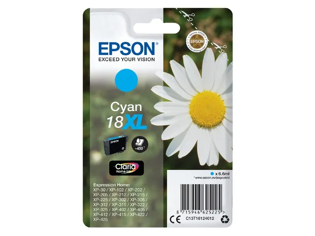 Cartouche Epson 18XL Cyan