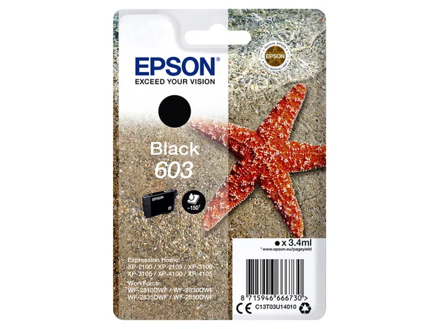 Cartouche Epson 603 Noir