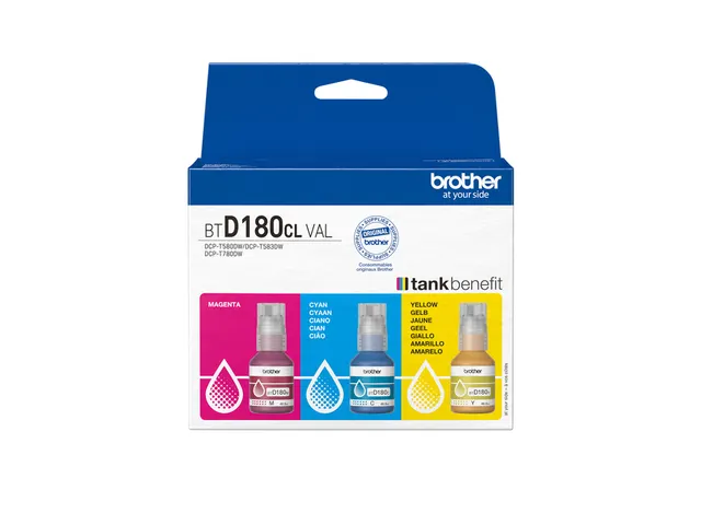 Recharge encre Brother BT-D180CLVAL 3 couleurs
