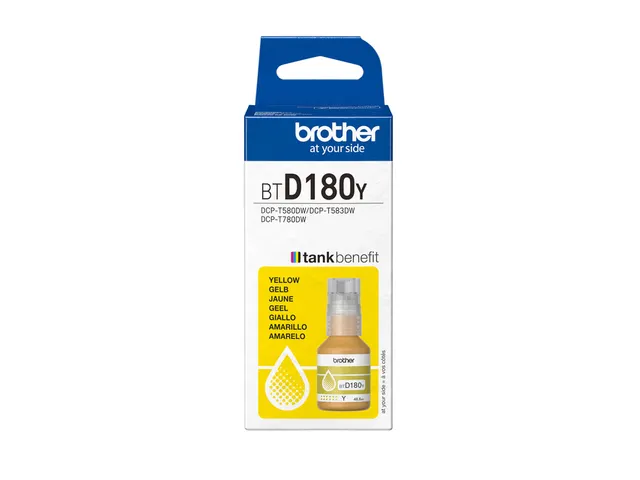 Recharge encre Brother BT-D180Y jaune
